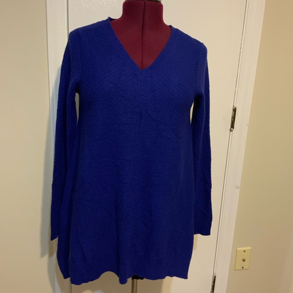 SAGHARBOR Knit V-Neck Cardigan Sweater dark Purple color